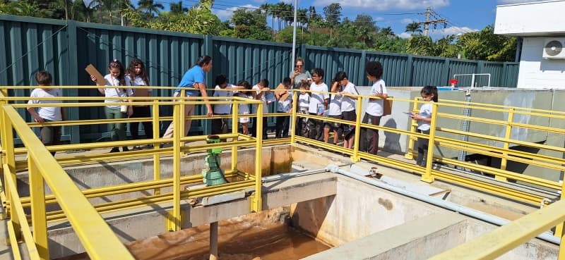 Alunos da rede municipal conhecem de perto o caminho da água em Vinhedo