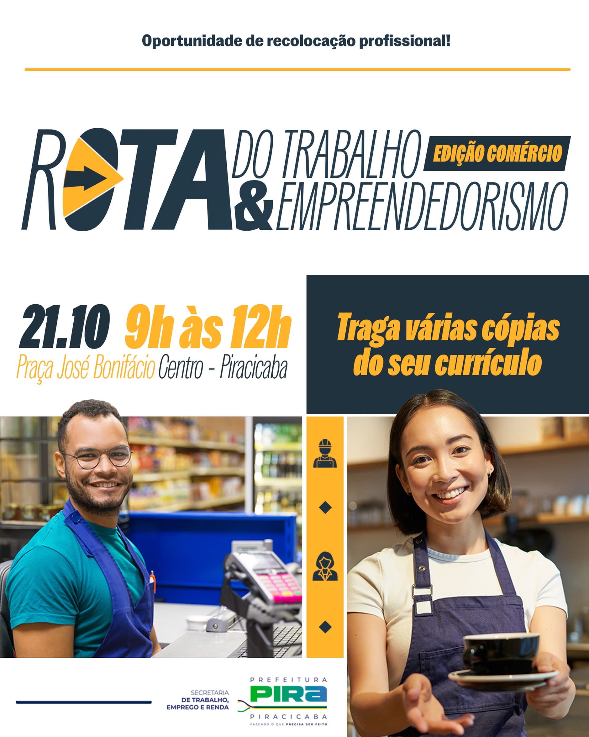 Piracicaba oferece mais de 700 vagas de emprego em feirão nesta quarta-feira