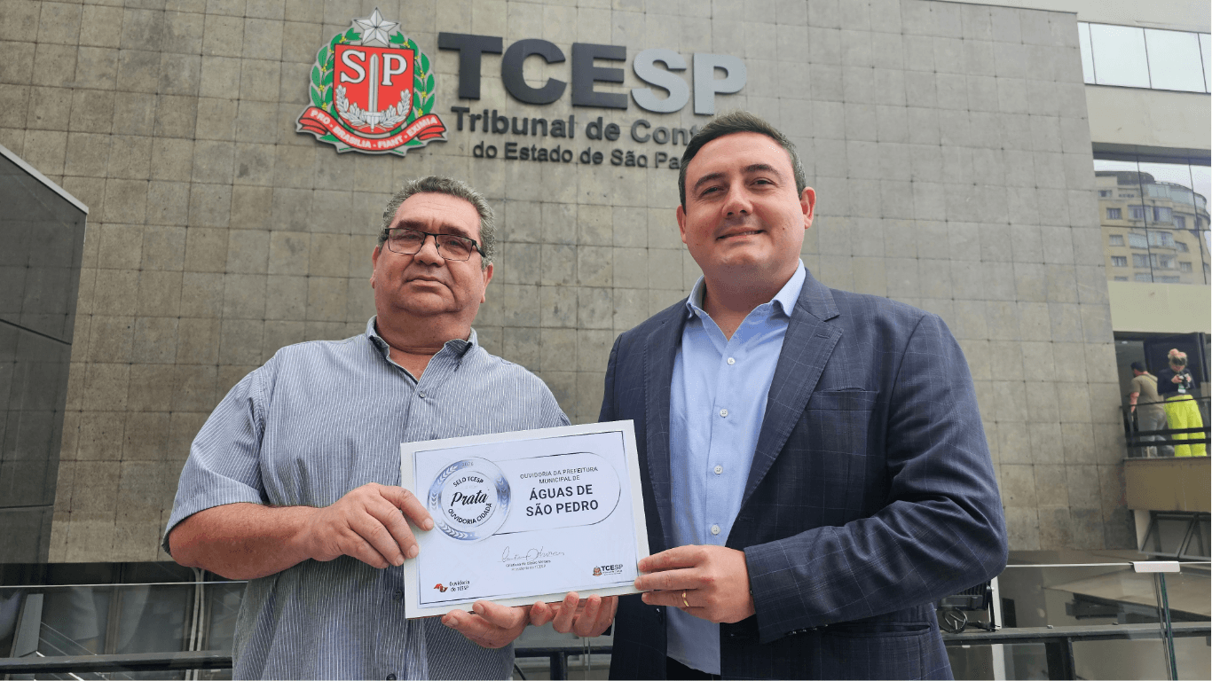 Águas de São Pedro conquista Selo Prata do TCESP por atuação da Ouvidoria
