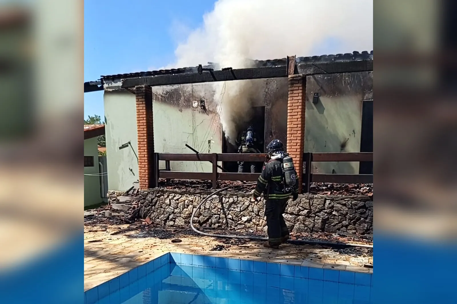 Incêndio destrói parte de casa em Araçoiaba da Serra