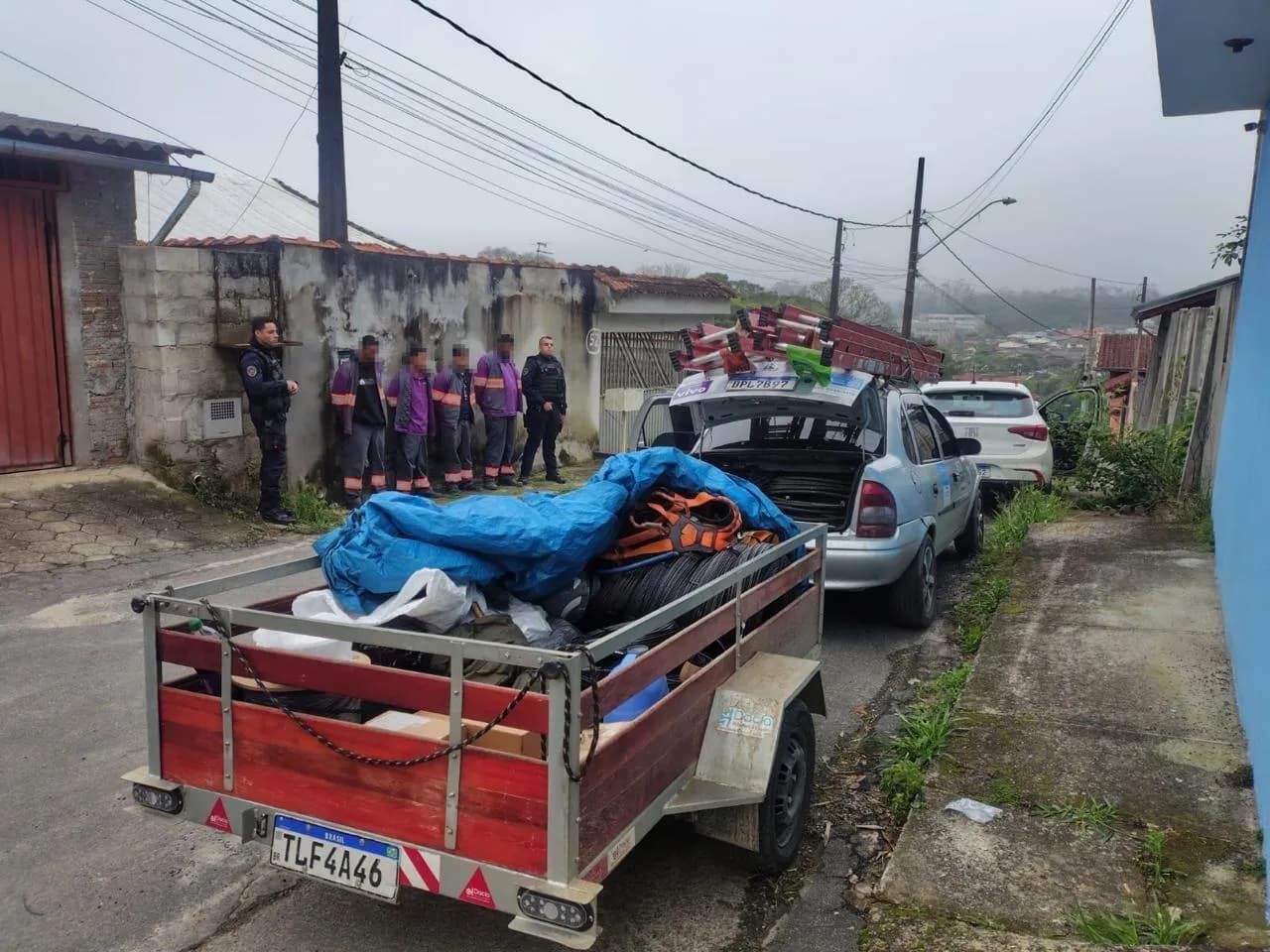 Quatro homens são presos por furto de fios